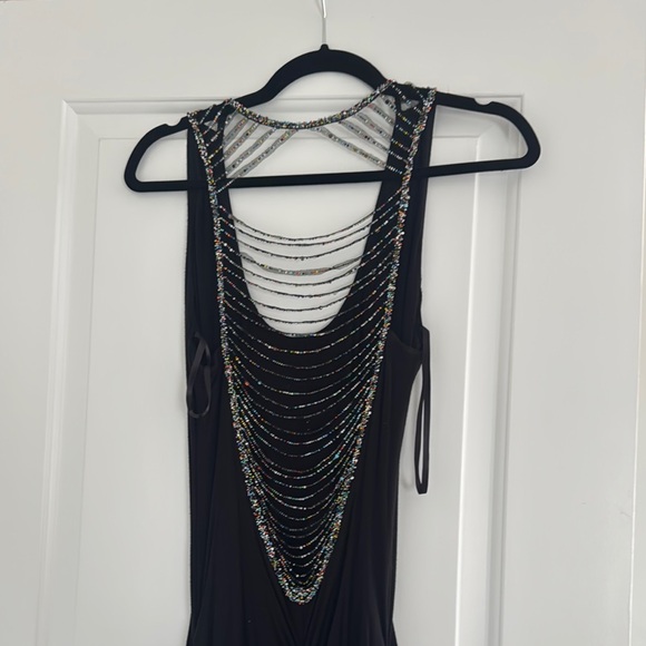 Sky black Sleeveless Scoop Neck Gown - Picture 6 of 6